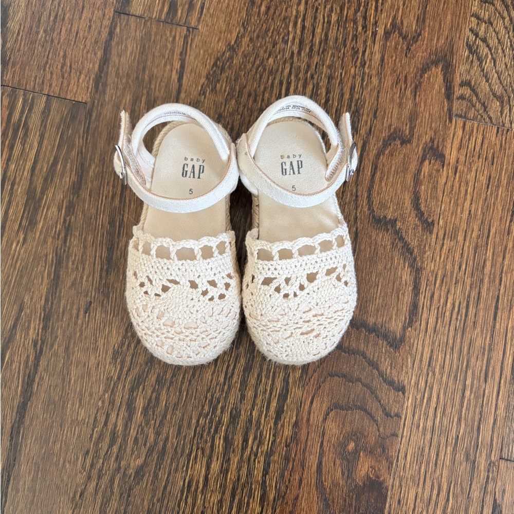 GAP Kids Cream Crochet Sandals